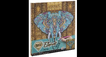 Grafix Diamond Painting op Canvas Olifant