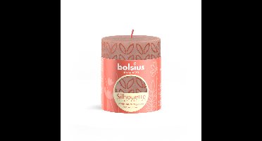 Bolsius Silhouette Stompkaars Misty Pink Met Print 8x6,8 cm