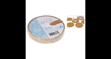 Kurken Onderzetters 10 cm 6 Stuks