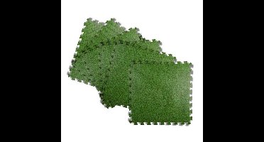Vloermat Tegels 40x40x10 cm Grasprint 6 Stuks Groen