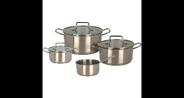 Excellent Houseware Pannenset 7-delig RVS