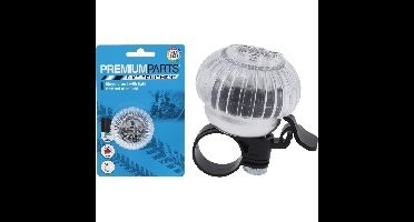 Fietsbel met Licht 6x4.8 cm Transparant/Zwart