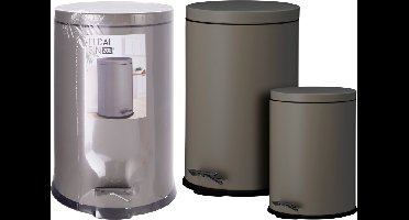 Excellent Houseware Pedaalemmer Set 20L & 5L Brons