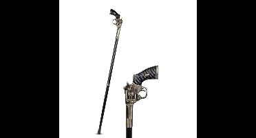 AN ALUMINIUM WALKING STICK