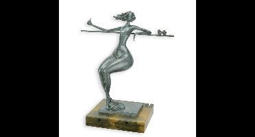 A MODERNIST BRONZE SCULPTURE OF A RELAXING FEMALE NUDE W.B.