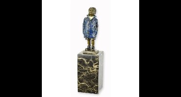 A BRONZE SCULPTURE OF A BOY