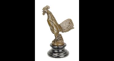 BRONZEN AUTOMASCOTTE VAN EEN HAAN