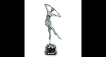 A MODERNIST BRONZE SCULPTURE OF A DANCING FEMALE