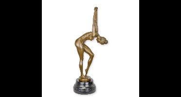 BRONZEN BEELD VAN EEN VROUWELIJK NAAKT DAT ZICH UITREKT