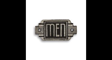 Gietijzeren art deco uithangbord "mannen"