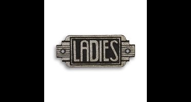 Gietijzeren art deco uithangbord "dames"