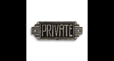 Gietijzeren art deco uithangbord "prive"