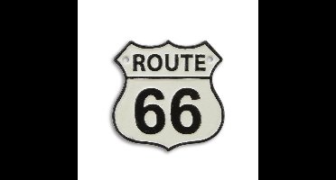 GIETIJZEREN "ROUTE 66" GEDENKPLAAT
