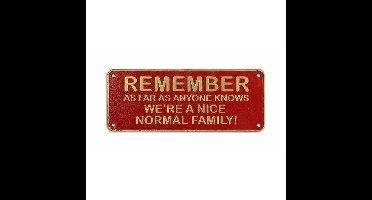 GIETIJZER "ONTHOUD..." PLAQUE