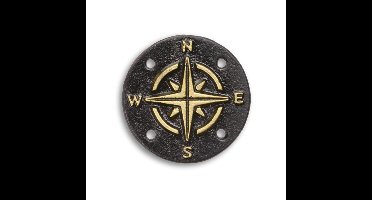 A CAST IRON COMPASS PLAQUE