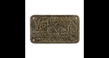 A CAST IRON "VICTOR TALKING MCH CO." PLAQUE