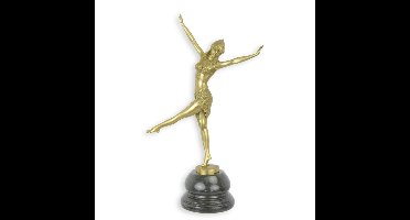 A POLISHED BRONZE SCULPTURE OF THE DANCER OF PALMYRA