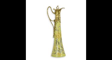 A BRONZE MOUNTED PORCELAIN CLARET JUG