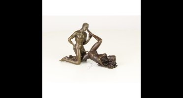 A PAIR OF EROTIC BRONZE SCULPTURES