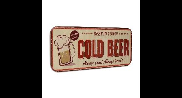 Blikken muurplaat "Koud Bier"