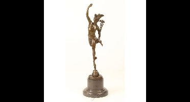 EEN BRONZEN BEELDHOUWWERK VAN "MERCURY"