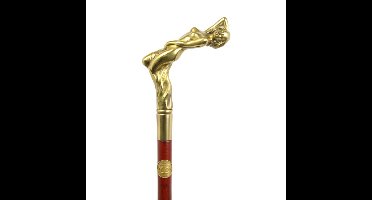 A BRONZE-HANDLED WALKING STICK