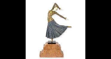 A COLD PAINTED BRONZE SCULPTURE CALLED "AYOUTA"