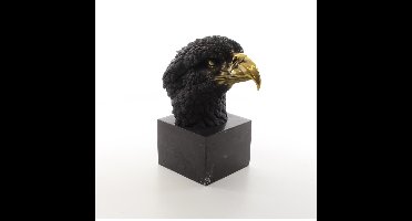 Bronzen beeld van een adelaarskop