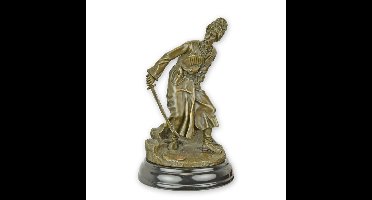 A BRONZE SCULPTURE OF A COSSACK