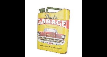 AN EMBOSSED TIN PLATE OIL CAN - DAD'S GARAGE