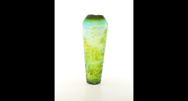 A CAMEO GLASS VASE 'OAK FOREST'