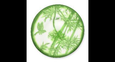 Camee glazen ondiepe schaal 'bamboe'