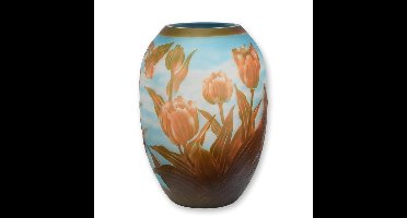 A CAMEO GLASS VASE 'TULIP'