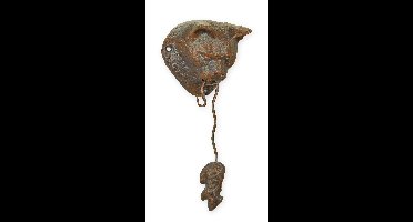 A CAST IRON CAT & MOUSE DOOR KNOCKER