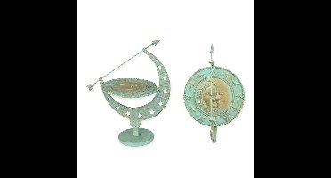 A CAST IRON SUNDIAL ON STAND