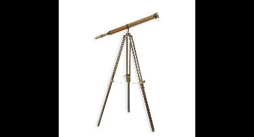 EEN MESSING TELESCOOP OP STATIEF