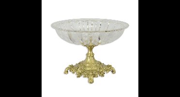 A BRONZE MOUNTED GLASS BOWL