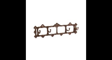 A BROWN CAST IRON COAT HOOK