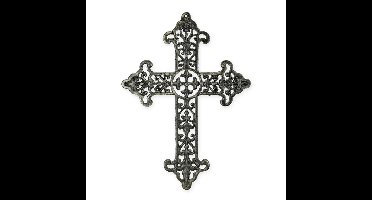 A CAST IRON CROSS WALL HANGING
