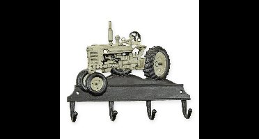 A CAST IRON GREY TRACTOR COAT HOOK