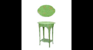 A GREEN CAST IRON ART NOUVEAU FLOWER TABLE