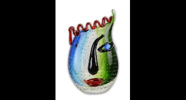 A MURANO STYLE ABSTRACT GLASS VASE