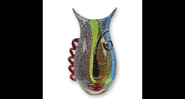 A MURANO STYLE ABSTRACT GLASS VASE