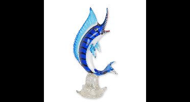 A MURANO STYLE GLASS FIGURINE OF A LARGE FISS