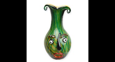 A MURANO STYLE ABSTRACT GLASS VASE