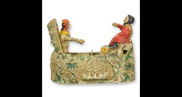 A CAST IRON WORLD'S FAIRY MECHANICAL BANK
