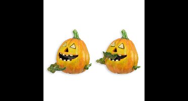 Gietijzeren pompoen als mechanische spaarpot