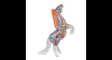 A MURANO STYLE GLASS FIGURINE OF A REARING STALLION