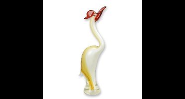 A MURANO STYLE GLASS FIGURINE OF A HERON