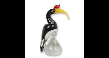 A MURANO STYLE GLASS FIGURINE OF A HORNBILL